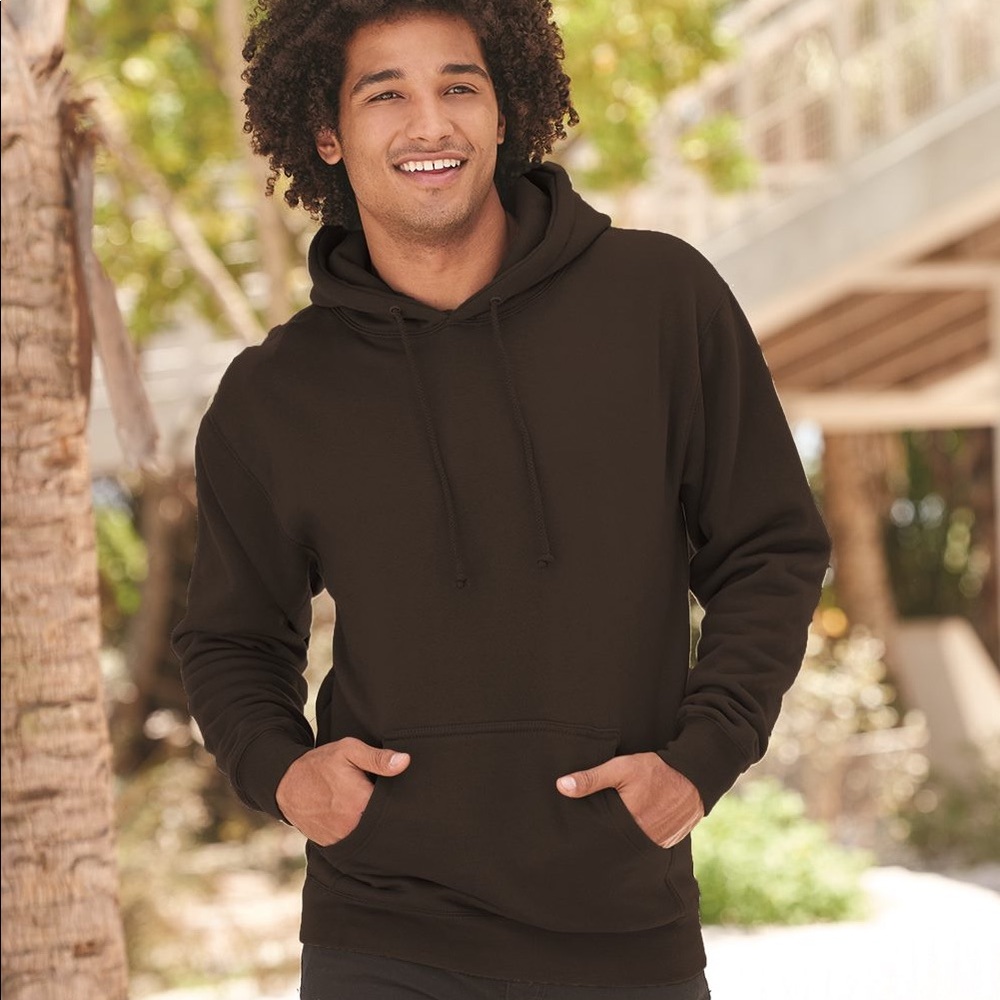 Independent Trading Company streetwear blank Heavyweight premium black hoodie XS